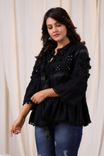 Load image into Gallery viewer, Black Boho Shrug