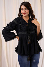 Load image into Gallery viewer, Black Boho Shrug