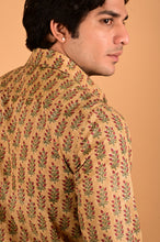Load image into Gallery viewer, Mustard Handblock Printed Cotton Full Sleeve Shirt