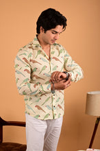 Load image into Gallery viewer, Parrot Print Handblock Printed Cotton Full Sleeve Shirt