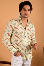 Load image into Gallery viewer, Parrot Print Handblock Printed Cotton Full Sleeve Shirt