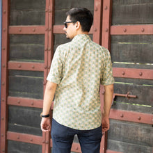 Load image into Gallery viewer, Handblock Printed Light Green Bootaa Shirt - Bootaa By Textorium
