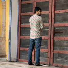 Load image into Gallery viewer, Handblock Printed Green Bootaa Shirt - Bootaa By Textorium
