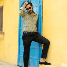 Load image into Gallery viewer, Gadh Print Green Camel Shirt - Bootaa By Textorium