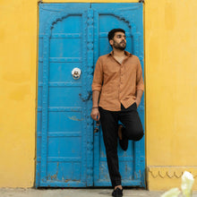 Load image into Gallery viewer, Vertical Leaf Printed Shirt - Bootaa By Textorium