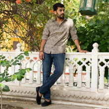 Load image into Gallery viewer, Brown Jaal Shirt - Bootaa By Textorium