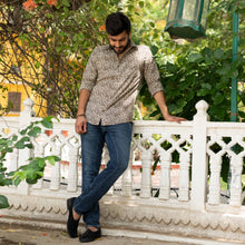 Load image into Gallery viewer, Brown Jaal Shirt - Bootaa By Textorium