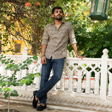 Load image into Gallery viewer, Brown Jaal Shirt - Bootaa By Textorium