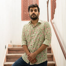 Load image into Gallery viewer, Floral Jaal Shirt - Bootaa By Textorium