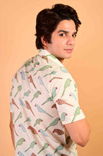 Load image into Gallery viewer, Parrot Print Handblock Printed Cotton Half Sleeve Shirt