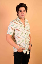 Load image into Gallery viewer, Parrot Print Handblock Printed Cotton Half Sleeve Shirt
