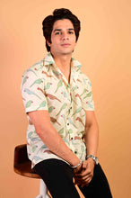 Load image into Gallery viewer, Parrot Print Handblock Printed Cotton Half Sleeve Shirt