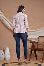 Load image into Gallery viewer, Pink Embroidered Sequin Top
