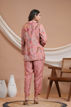 Load image into Gallery viewer, Dusty Pink Floral Co-Ord Set With Jacket
