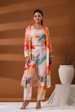 Load image into Gallery viewer, Abstract Print Co-Ord Set With Long Jacket
