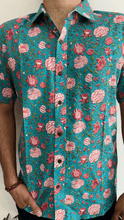 Load image into Gallery viewer, Bagh Print Half Sleeve Shirt - Bootaa By Textorium
