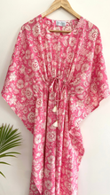 Load image into Gallery viewer, Light Pink Floral Kaftan - Bootaa By Textorium
