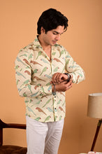 Load image into Gallery viewer, Parrot Print Handblock Printed Cotton Full Sleeve Shirt
