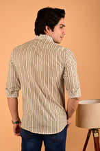 Load image into Gallery viewer, Grey Handblock Printed Cotton Full Sleeve Shirt
