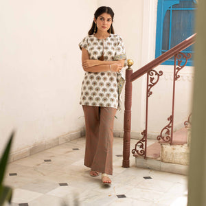 Kaftan Style Top With Pants - Bootaa By Textorium