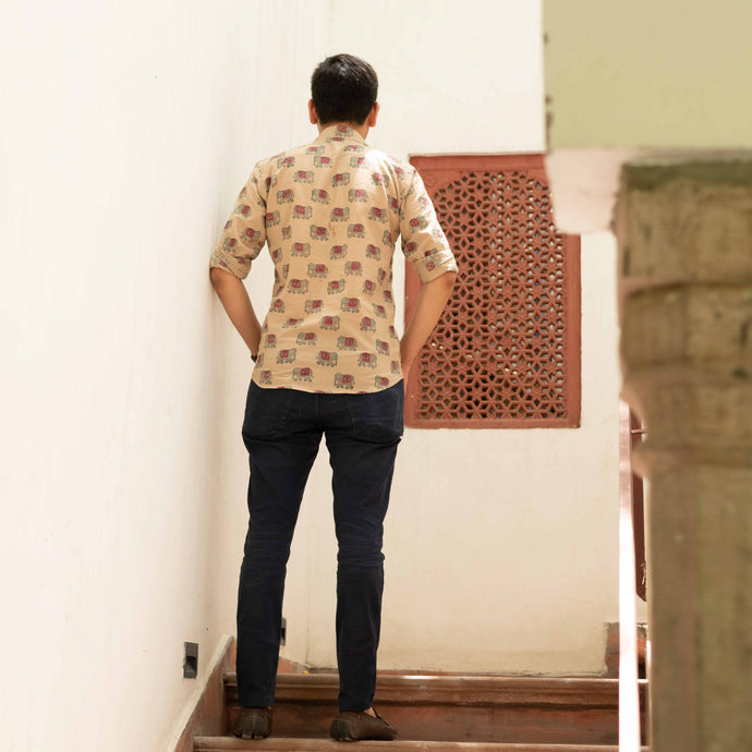 Elephant Print Shirt - Bootaa By Textorium