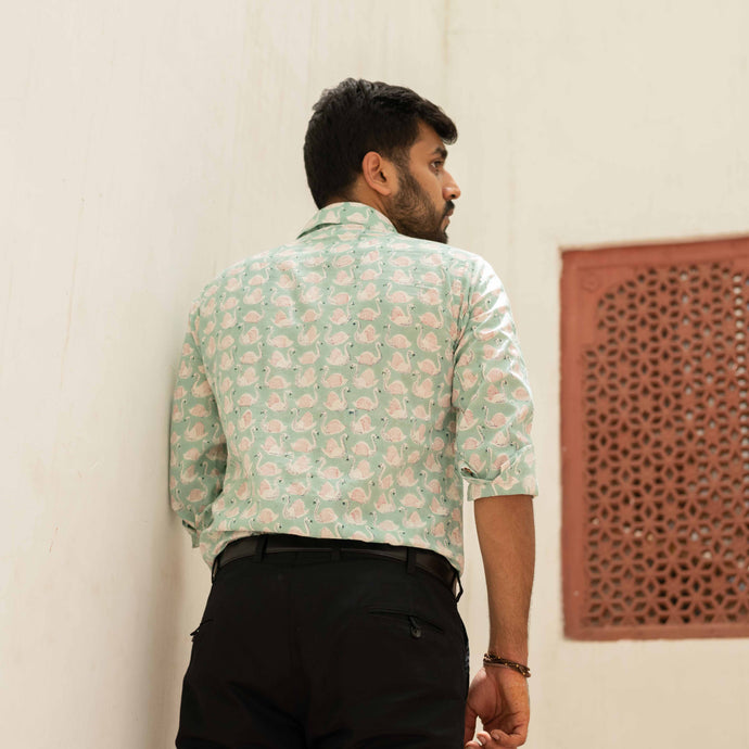 Duck Print Shirt - Bootaa By Textorium