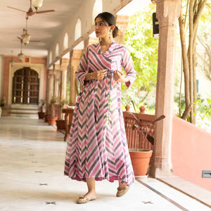 Chanderi Lehariya Dress - Bootaa By Textorium