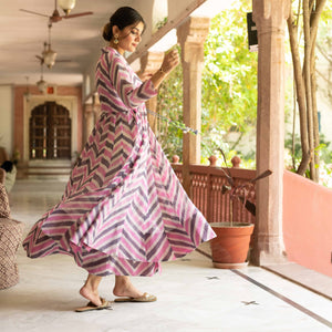 Chanderi Lehariya Dress - Bootaa By Textorium