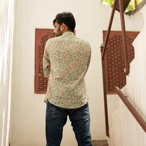 Floral Jaal Shirt - Bootaa By Textorium